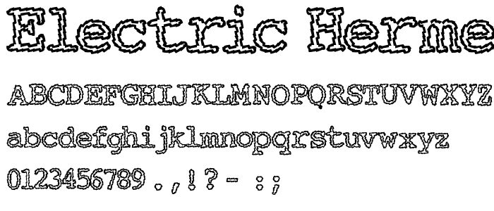 Electric Hermes AOE Charge font